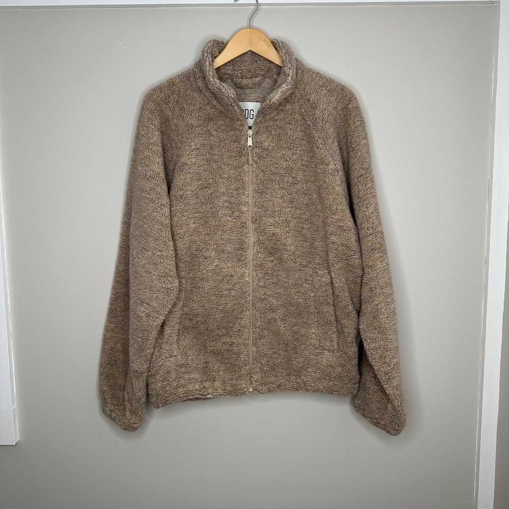 BDG Urban‎ Outfitters Ivory Fleece Zip Up Jacket Women's Medium Sherpa Coat NWT
